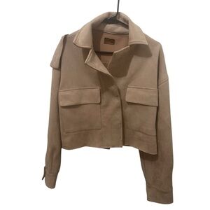 POL Faux Suede Bomber Jacket Size Medium